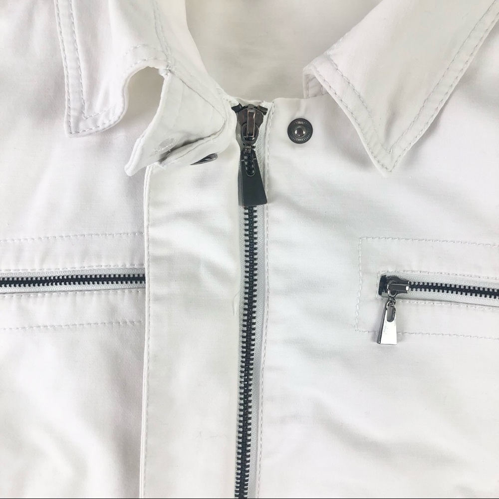 Zara Basic White Zip Moto Jacket - image 5